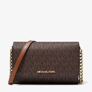 NWT Michael Kors MK Logo Jet Set Crossbody Bag